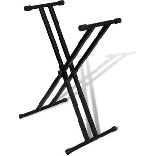 vidaXL Keyboardständer X-Form Schwarz