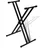 vidaXL Keyboardständer X-Form Schwarz