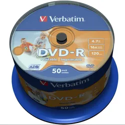 Verbatim DVD-R InkJet, 50x, Spindel