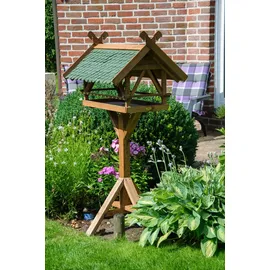 Dobar Vogelfutterhaus Westfalen 78 x 62 x 148 cm, Grün/Braun, Holz