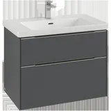 Villeroy & Boch Subway 3.0 Waschbeckenunterschrank, 2 Auszüge, 772x576x478mm, C57401AF, Farbe: Front/Korpus: Soft Green,