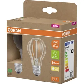 Osram LED-Lampe A 60 3,8 W E27 warmweiß 2 St.