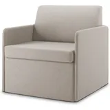 Divani.store - Dag Schlafsessel aus wasserfestem Stoff T13 78 cm creme - panna