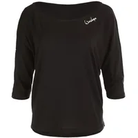 Winshape Damen Ultra leichtes Modal-3/4-Arm Shirt, schwarz, XXL