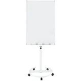 Costway Flipchart Ständer Mobiles Whiteboard 100 x 65 cm Weiß