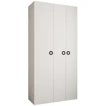 abiks möbel Drehtürenschrank COMO 120 x 245,5 x 50 cm Schwarz/Weiß