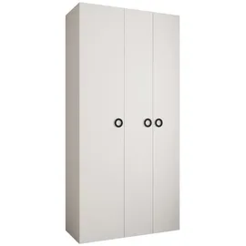 abiks möbel Drehtürenschrank COMO 120 x 245,5 x 50 cm Schwarz/Weiß