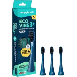 happybrush ECO VIBE 3 Aufsteckbürsten 3 St.