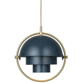 GUBI Multi-Lite Pendelleuchte messing/dunkelblau - ø22,5 cm