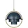 GUBI Multi-Lite Pendelleuchte messing/dunkelblau - ø22,5 cm
