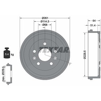 Textar Bremstrommel TEXTAR 94045500