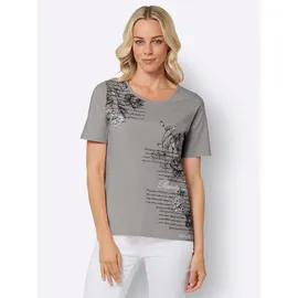 Sieh an! Shirt in steingrau-bedruckt | Gr.: 42