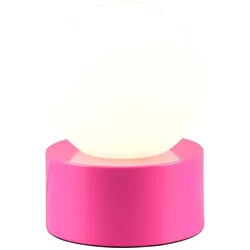 REALITY Tischleuchte Countess R59051093 pink, Glas weiß, E14