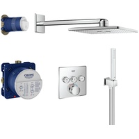GROHE Grohtherm SmartControl - Duschsystem Rainshower SmartActive Cube 310 mit Thermostatarmatur chrom
