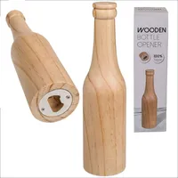 SAFE Schwäbische Albumfab Metall-Flaschenöffner Flasche mit Holzgriff
