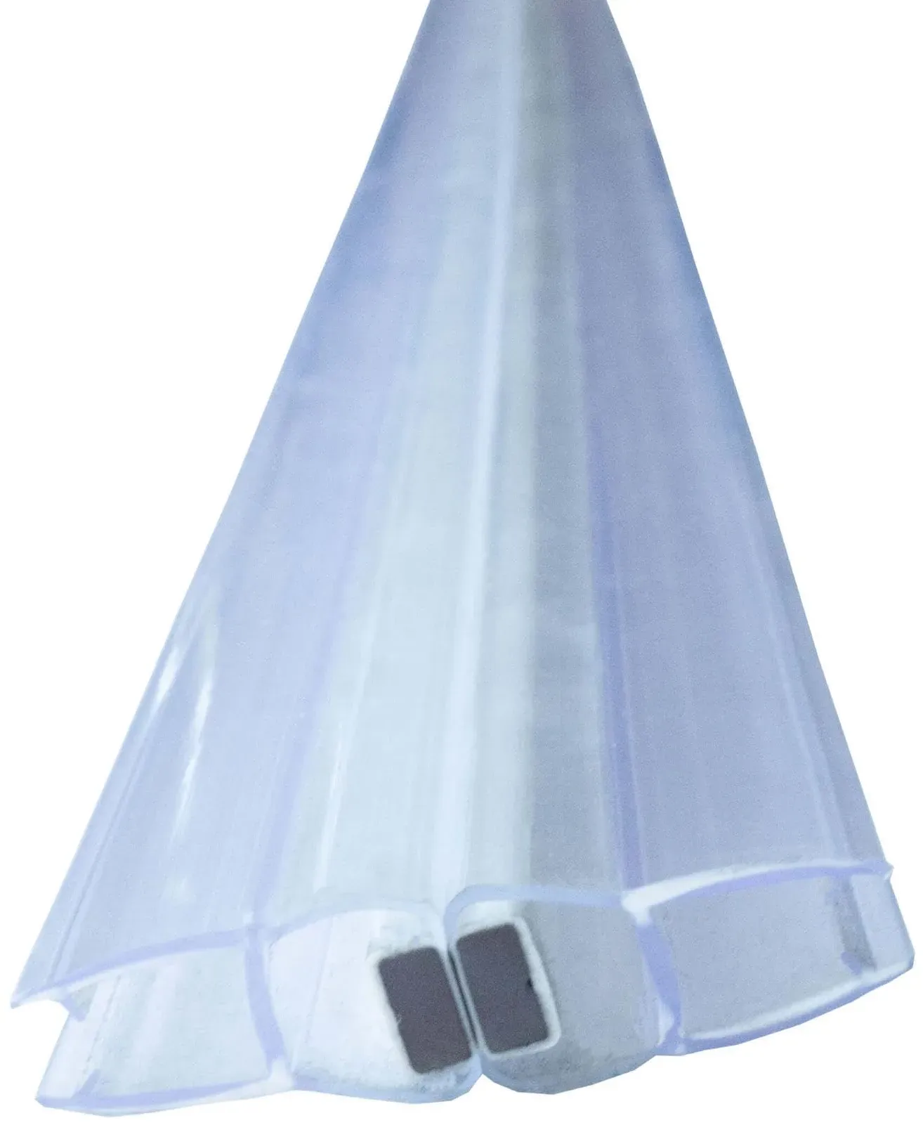 Bagnoxx Duschdichtung Magnetdichtung für Duschtüren 180 Grad 200cm, 2-teilig 6mm Glasstärke, 200cm Transparent Schiebetür oder Pendeltür im 180 Grad Schließwinkel, PVC Duschlippe