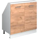 Vicco Rion 46 x 46 x 81,6 cm Weiß/Goldkraft Eiche