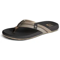 REEF Men's, Cushion Phantom 2.0 Sandal, Fossil/Raven, 39 EU - 37.5 EU