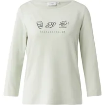 Comma, Jersey-T-Shirt Blau 40