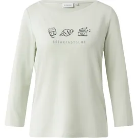 Comma, Jersey-T-Shirt Blau 40