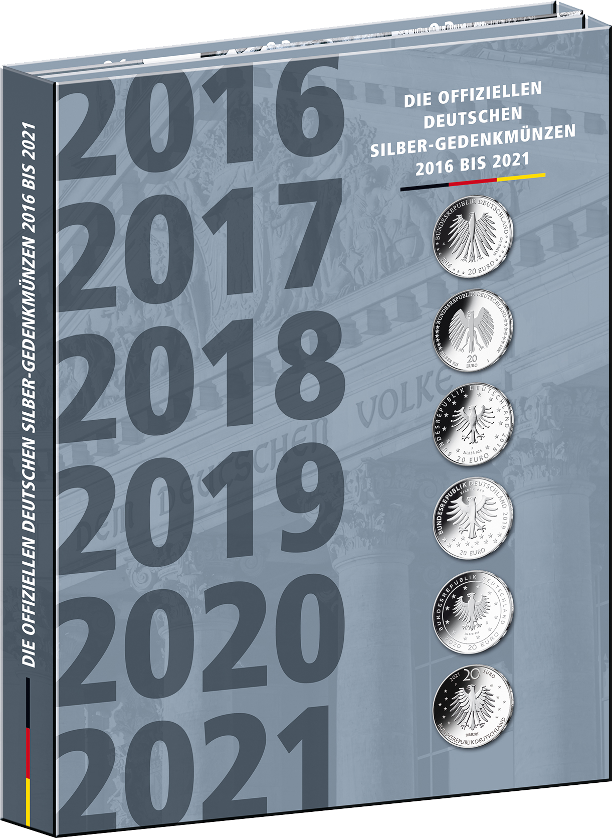 Sammelmappe für die deutschen Silber-Gedenkmünzen 2016-2021