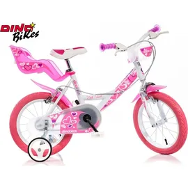 DINO BIKES Girlie 14 Zoll RH 25 cm weiß/rosa