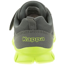 Kappa Uni Kinder Sneaker Turnschuh 260982BCK 1633 Grey/Lime, Schuhgröße:32 EU