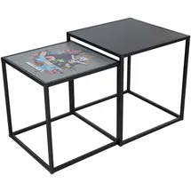 Phoenix group AG Minecraft - Beistelltisch, Satztisch im 2er Set, mit Minecraft Print und Metallrahmen