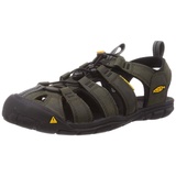 Keen Clearwater CNX Leather Sandalen,Grau (Magnet/Black), 43