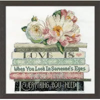 Design Works Crafts Liebe ist Love is Kreuzstich-Set, Baumwolle,