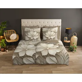 Muller Textil Artdeco Blumen Beige 155 x 220 cm + 2 x 80 x 80 cm