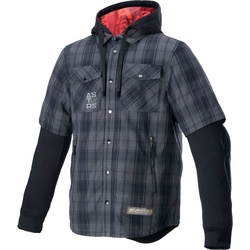 Alpinestars MO.ST.EQ Tartan, Textiljacke - Grau/Schwarz - XL