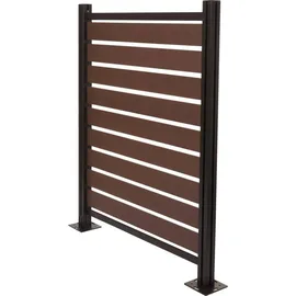 Mendler Mülltonnen-Zaun HWC-K57 130 x 110 cm holzoptik