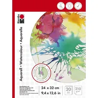 Marabu Aquarellblock 20 St. 210 g/qm naturweiß