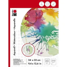 Marabu Aquarellblock 20 St. 210 g/qm naturweiß