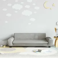 Kindersofa Hellgrau 100x54x33 Cm Samt - Vidaxl