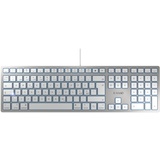 Cherry KC 6000 SLIM FOR MAC Tastatur USB (QWERTY), Nordisch Silber