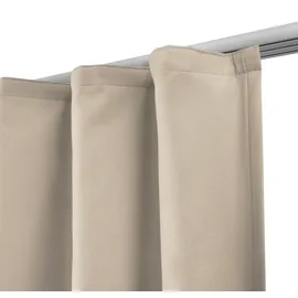 Beautissu Amelie Luna Kräuselband 140 x 245 cm creme 2 St.