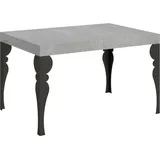 Paxon Ausziehtisch 140/224x80cm Beton Anthrazit Beine - Grau