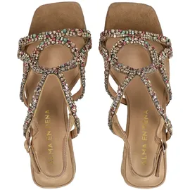 Alma en Pena Riemchensandalen Damen Sand/Transparent 36