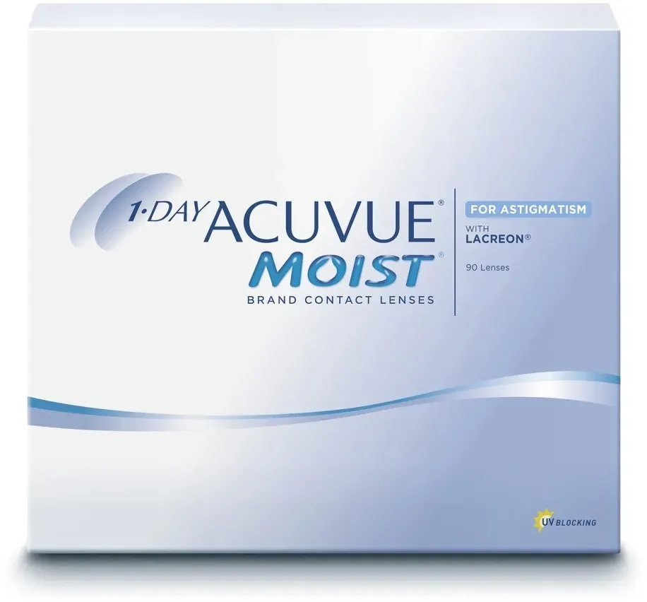 1-Day Acuvue Moist for Astigmatism 90-er - DIA:14.50 BC:8.50 SPH:-0.25 CYL:-0.75 AX:90