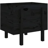 furnicato Hochbeet Pflanzkübel 62 x 50 x 57 cm Schwarz