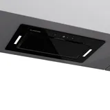 Klarstein Dunstabzugshaube, Abluft/Umluft-Dunstabzugshaube, Dunstabzug mit Filter, LED-Beleuchtung & Touch-Bedienfeld, Leise Abzugshaube mit 466 m3/h Touch Glas Schwarz
