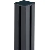 GROJA GroJaSolid Pfosten Anthrazitgrau 10x10x100 cm inkl. Kappe zum Aufdübeln