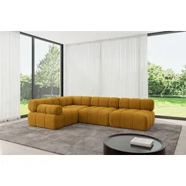altdecor Ecksofa modulares Sofa Mende-L2 - 285x190x70 cm Senfgelb Cord