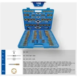 Brilliant Tools TiN Gewindeschneidwerkzeug-Satz, 110-tlg