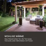 Blumfeldt Goldflame Deluxe Terrassenheizstrahler 36.000BTU/11kW mobil Edelstahl Bronze