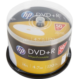 HP DVD+R 4.7GB 16x Inkjet 50er Cakebox