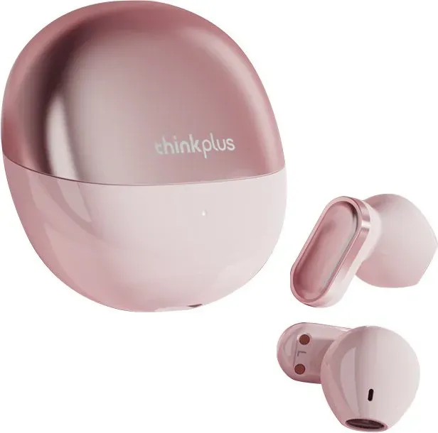 Lenovo ThinkPlus LP19PRO Pink Wireless Earbuds Semi-In-Ear-Design mit High-Fidelity-Sound für Musik, Gaming und Sport