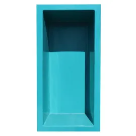 Wacredo GFK Rechteckbecken 200 x 100 x 60cm Kneippbecken Teichbecken Wasserspielbecken architektonisches Wasserbecken für Wasserspiel Glasfaser (Blau)